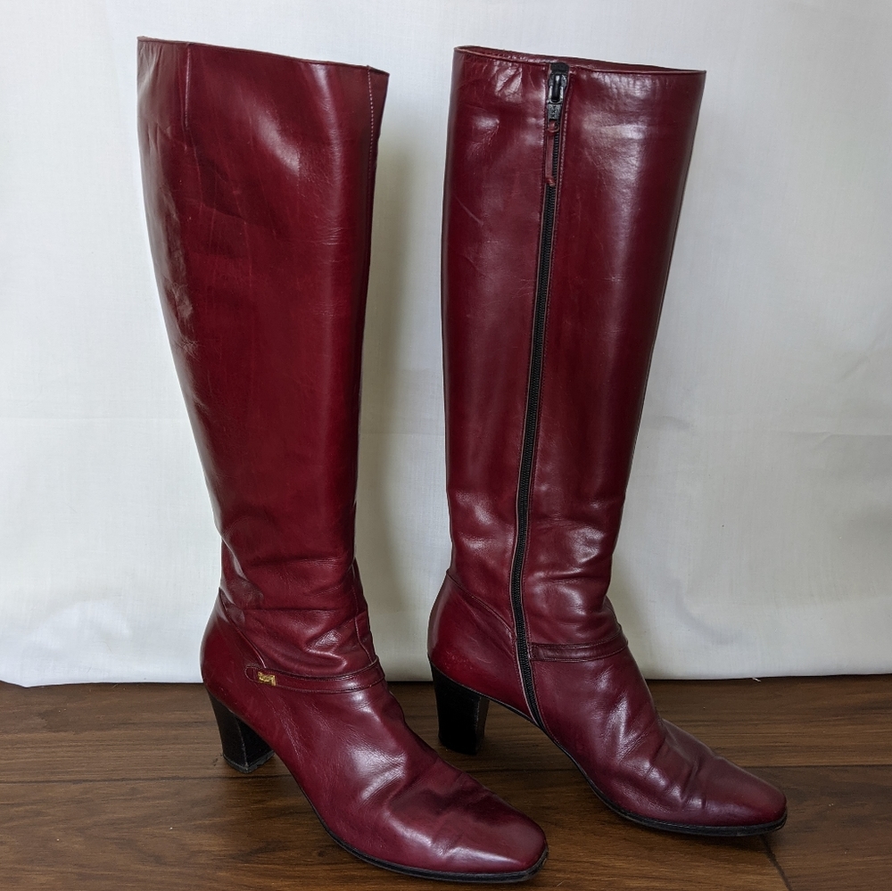 Salvatore Ferragamo Red Vintage Boots